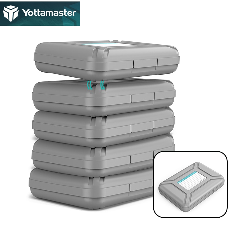 Yottamaster B4-5 ϵ ̺ ȣ ̽ ϵ ũ ̽ 5 PCS      3.5 ġ HDD SSD 